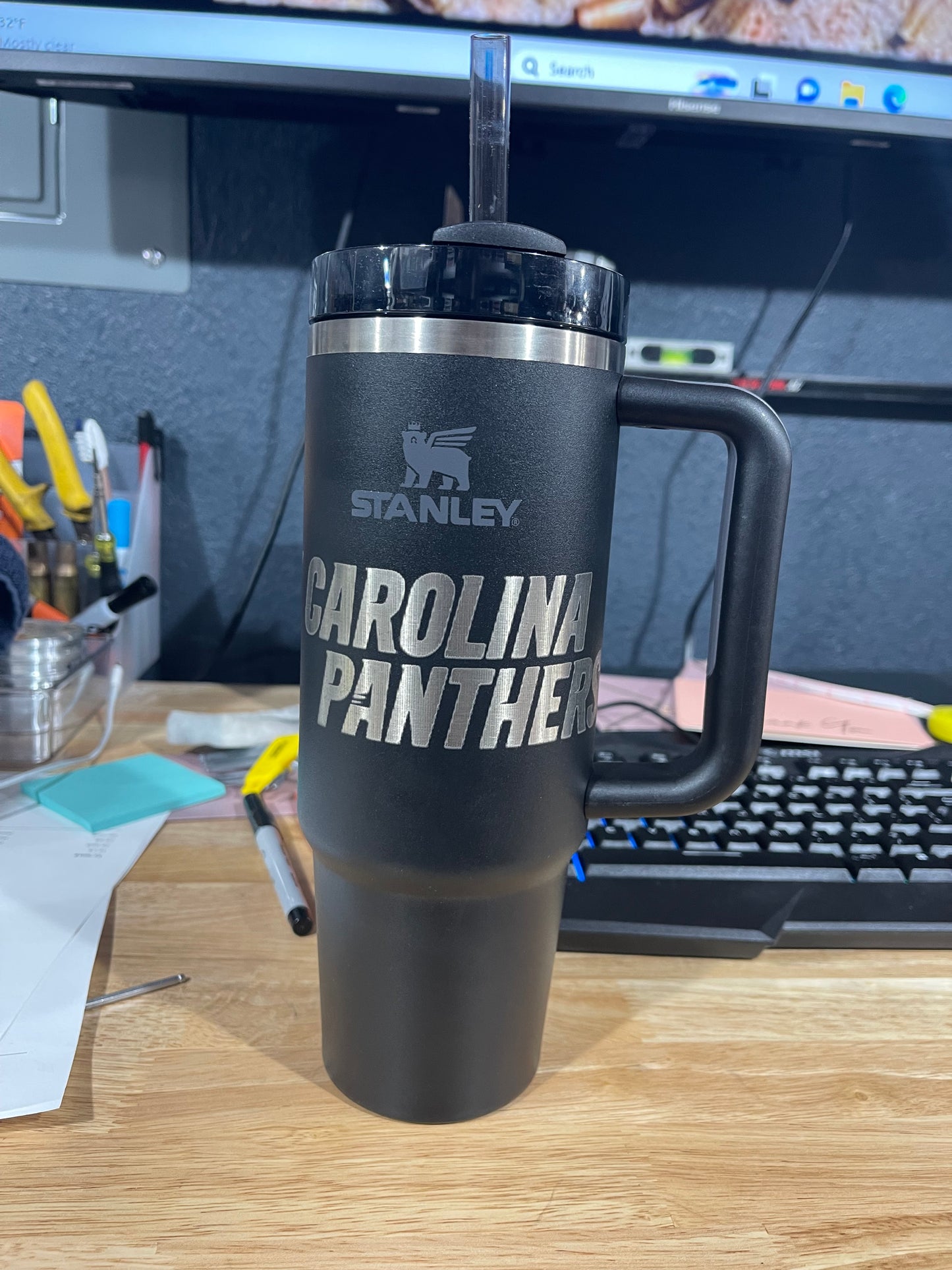 Professional Sports Theme - Custom Laser Engraved Stanley - 40oz