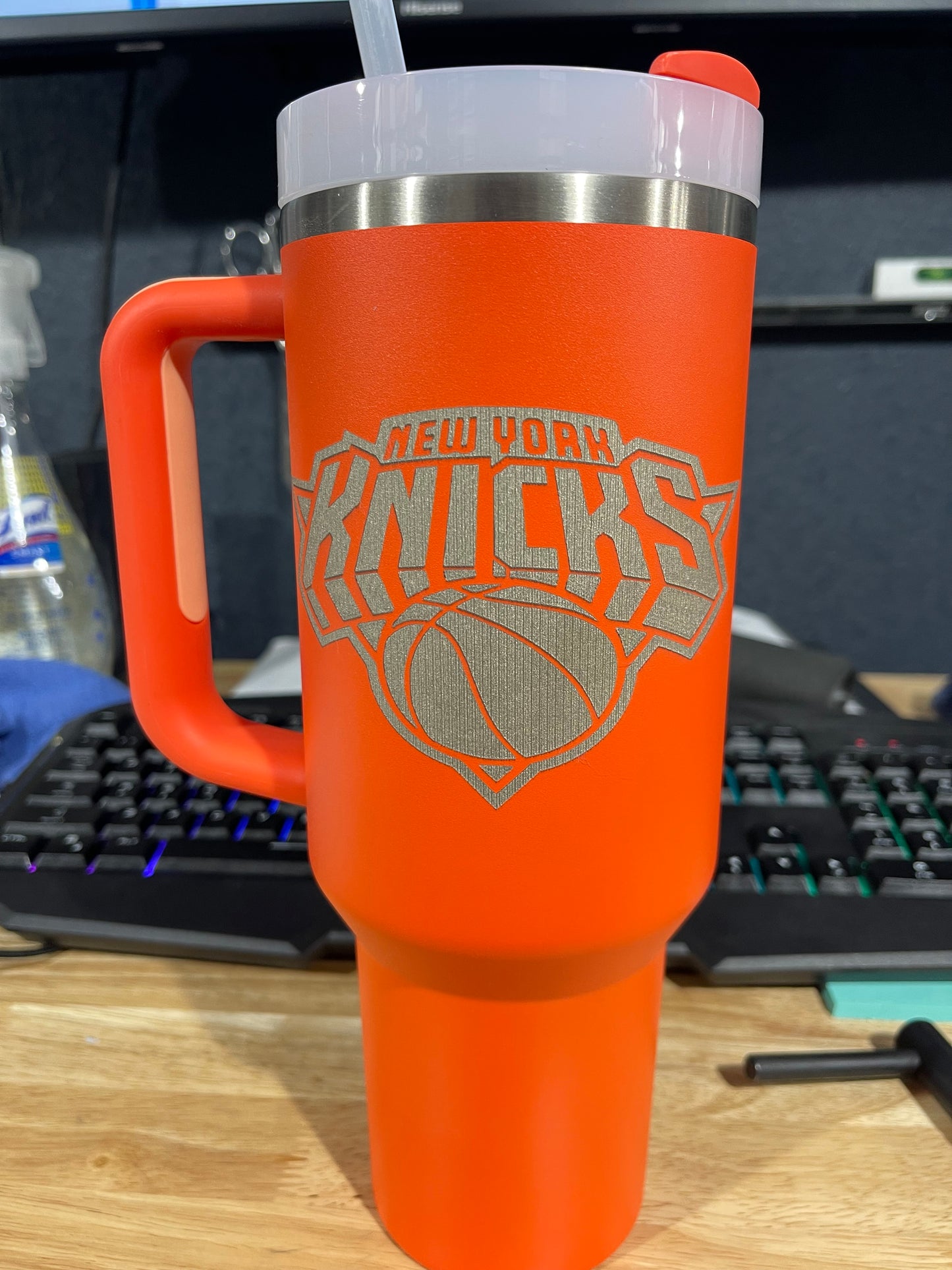 Professional Sports Theme - Custom Laser Engraved Stanley - 40oz