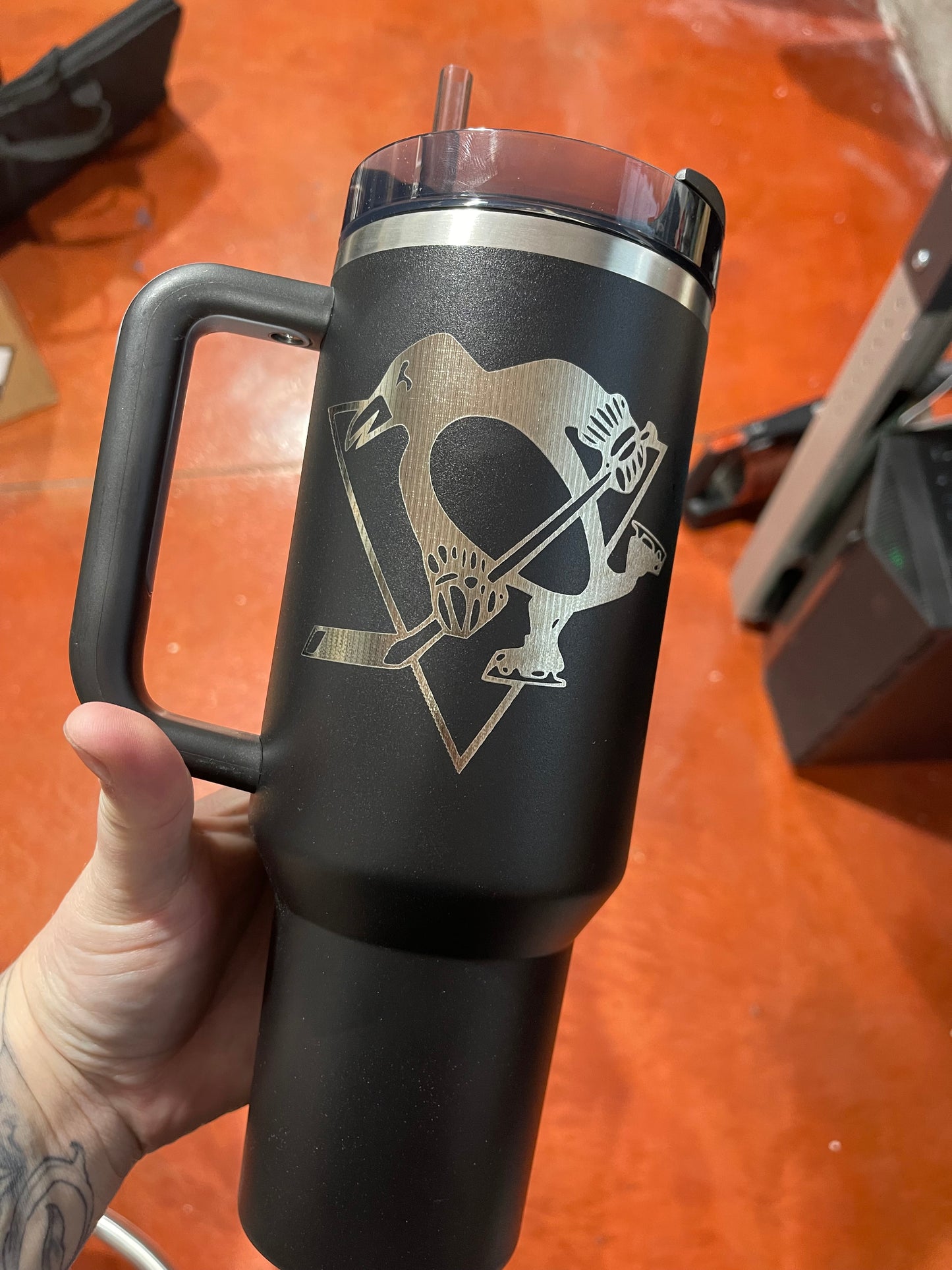 Professional Sports Theme - Custom Laser Engraved Stanley - 40oz